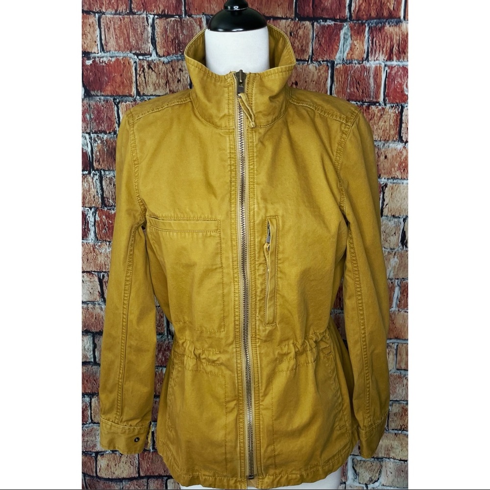 Madewell Fleet Military Utility Jacket Coat Medium Egyptian Gold Anorak - Picture 2 of 7